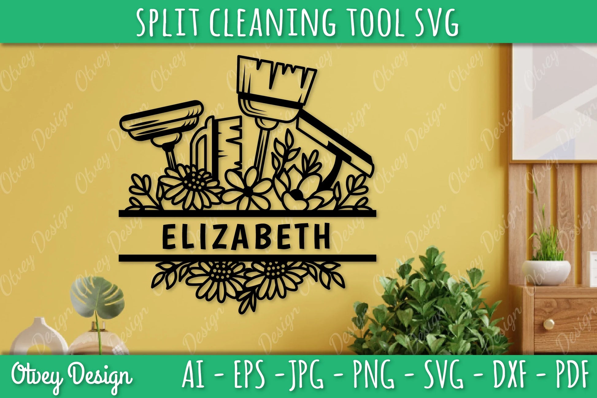 Split Monogram Cleaning Tool SVG Bundle 6 - CraftNest - Digital Crafting and Art