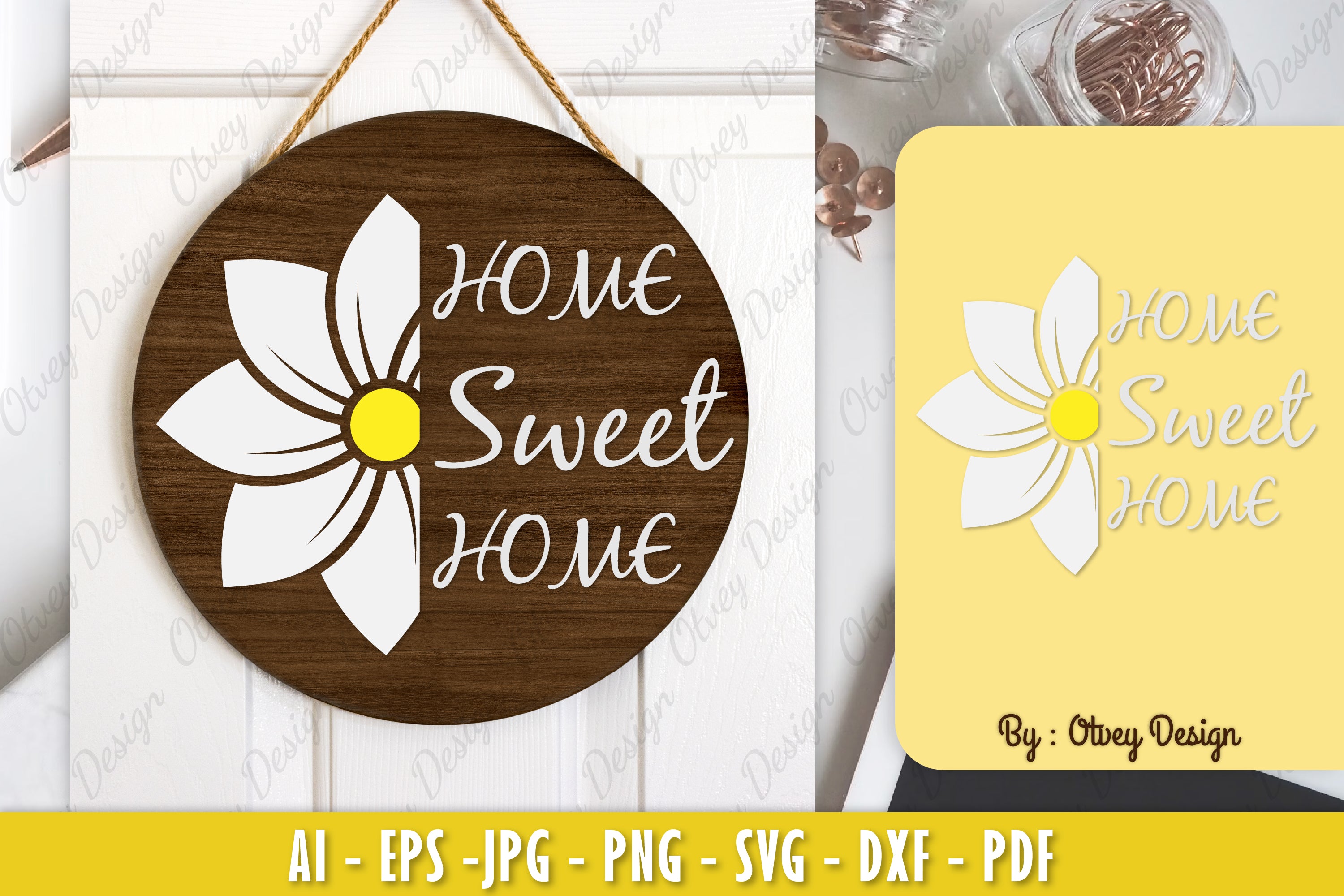 Champa Flower Welcome Sign SVG Bundle 4 - CraftNest - Digital Crafting and Art