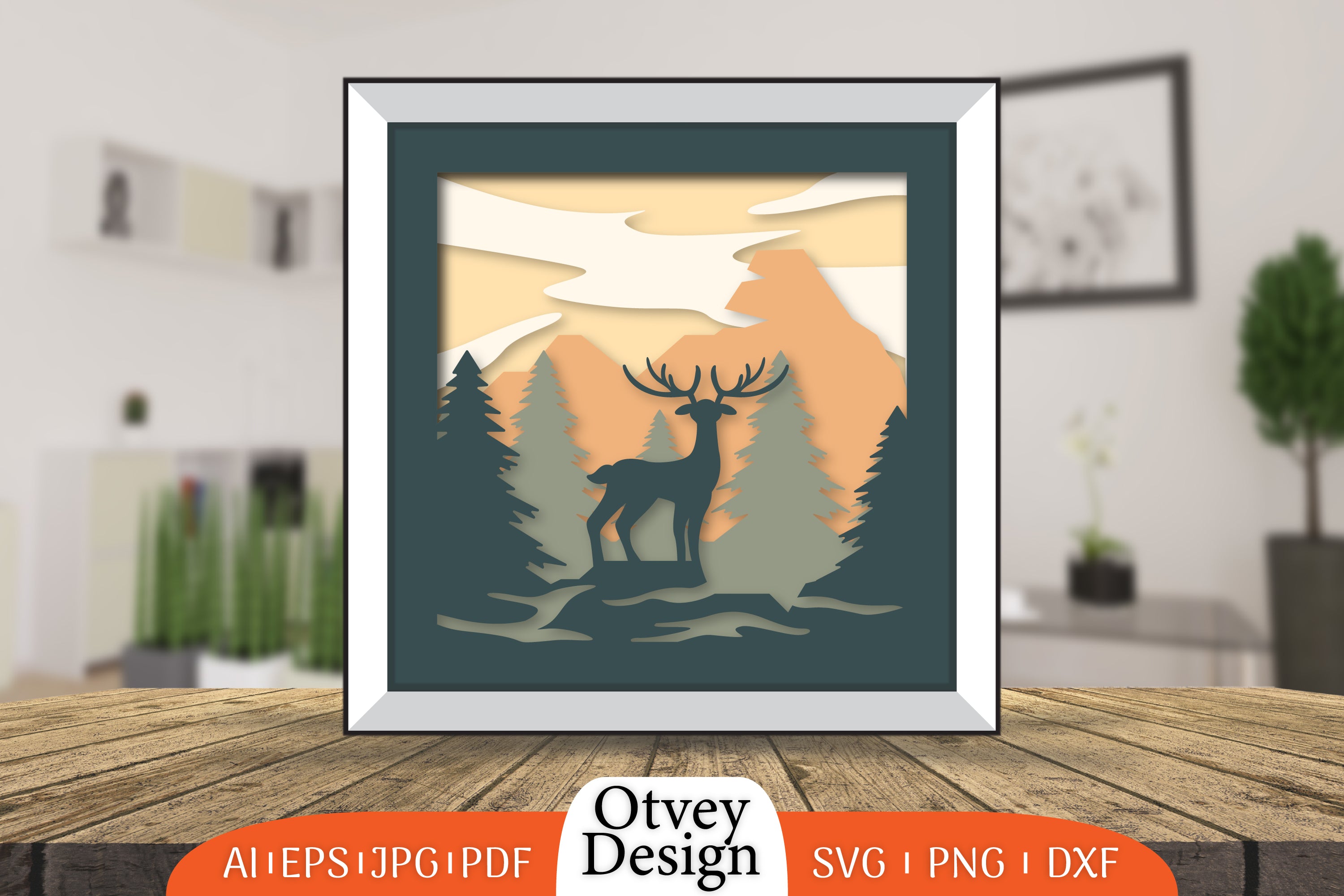 Christmas Deer 3D Shadowbox Layered SVG Bundle 3 - CraftNest - Digital Crafting and Art
