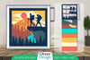 Hiking Couple 3D Shadowbox Layered Papercut SVG Bundle