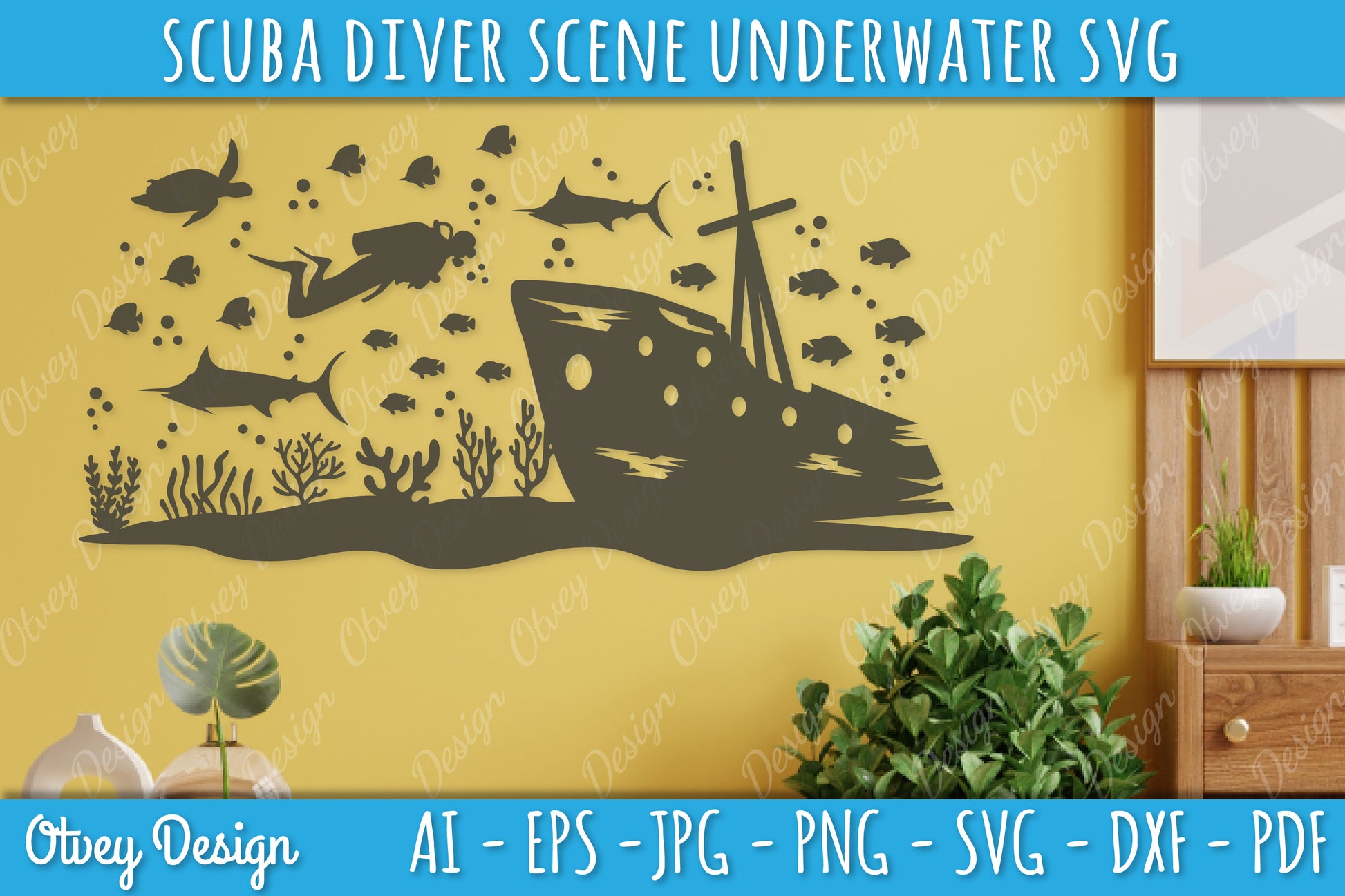 Scuba Diver Underwater World SVG Bundle 4 - CraftNest - Digital Crafting and Art
