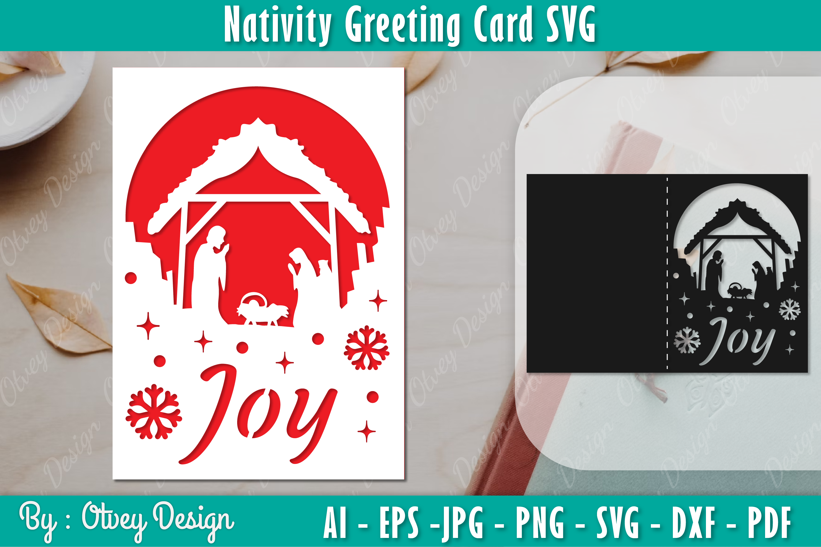 Nativiti Greeting Card SVG Bundle 7 - CraftNest - Digital Crafting and Art
