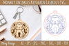 Monkey Animal Keychain SVG Bundle