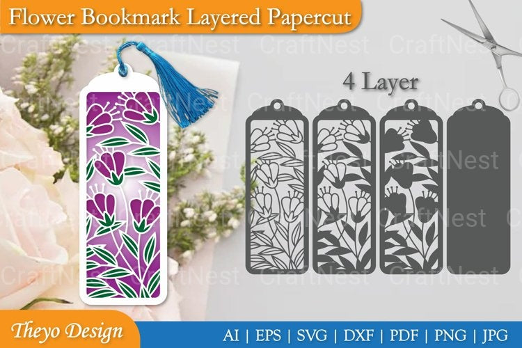 Flower Layered Papercut SVG Bundle