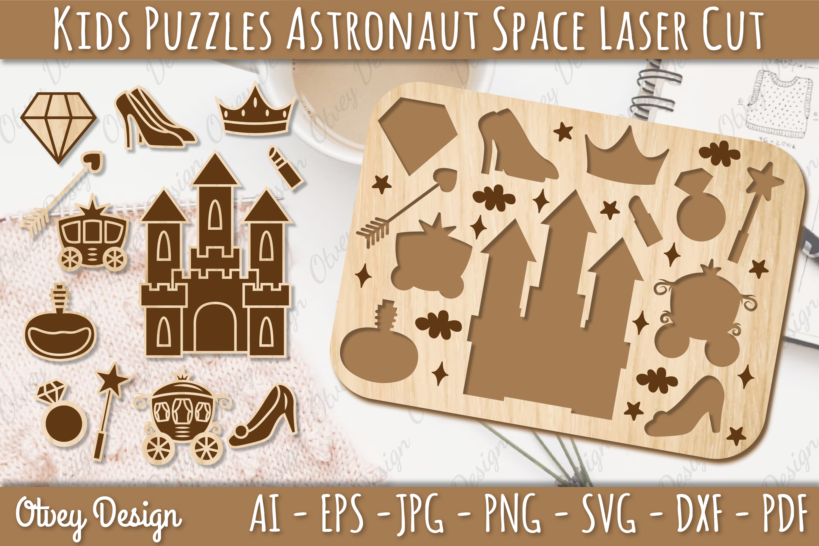 Kids Castle Educational Puzzles SVG Bundle
