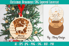 Christmas Ornaments Layered Lasercut SVG Bundle 8 - CraftNest - Digital Crafting and Art
