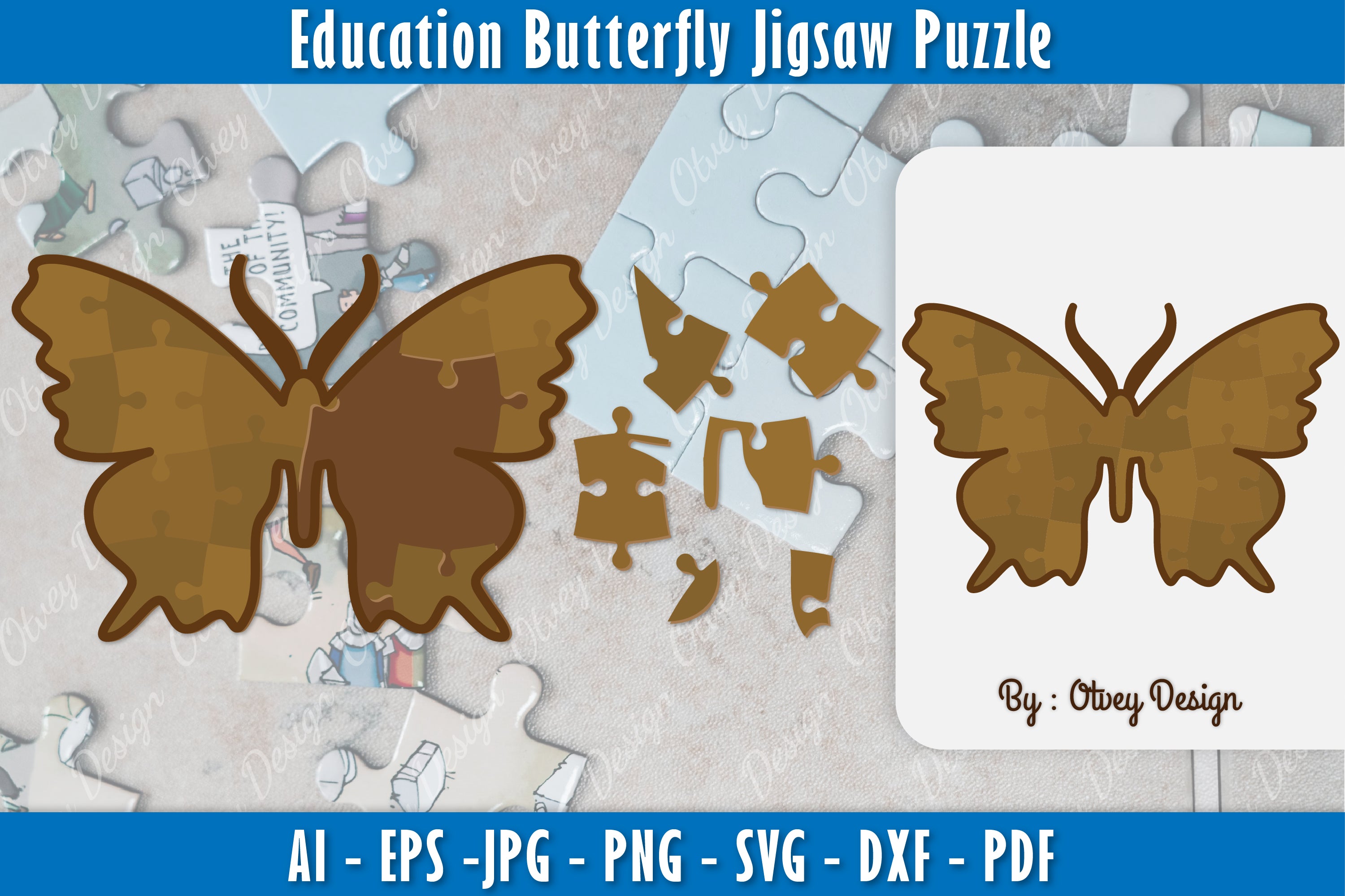 Butterfly Puzzle SVG Bundle