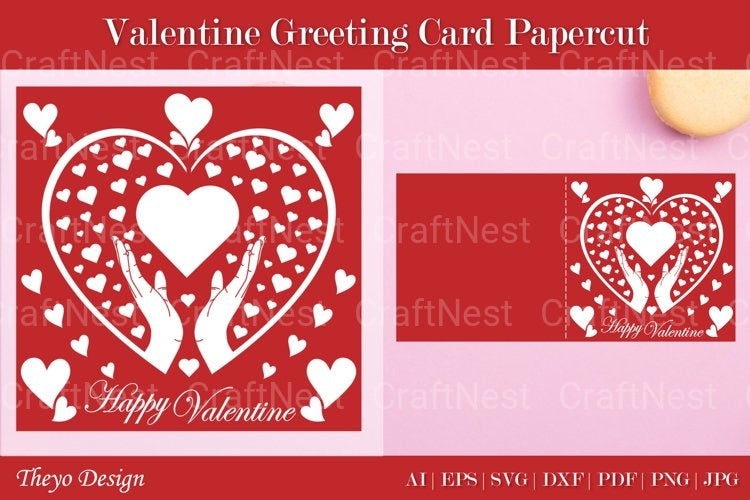 Valentine Greeting Card Cut SVG