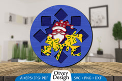 Christmas Gnome 3D Layered Lasercut SVG Bundle 5 - CraftNest - Digital Crafting and Art