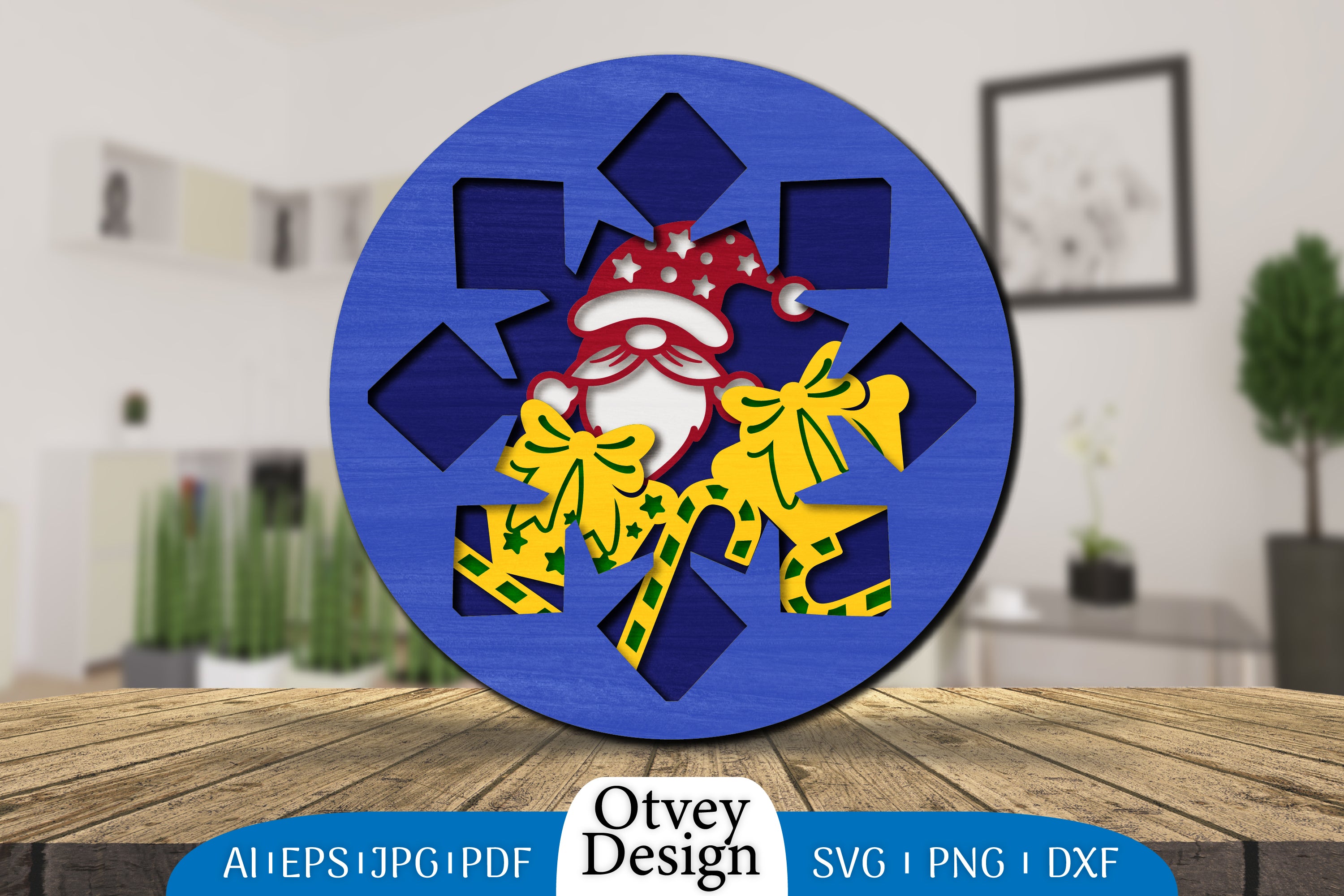 Christmas Gnome 3D Layered Lasercut SVG Bundle 5 - CraftNest - Digital Crafting and Art