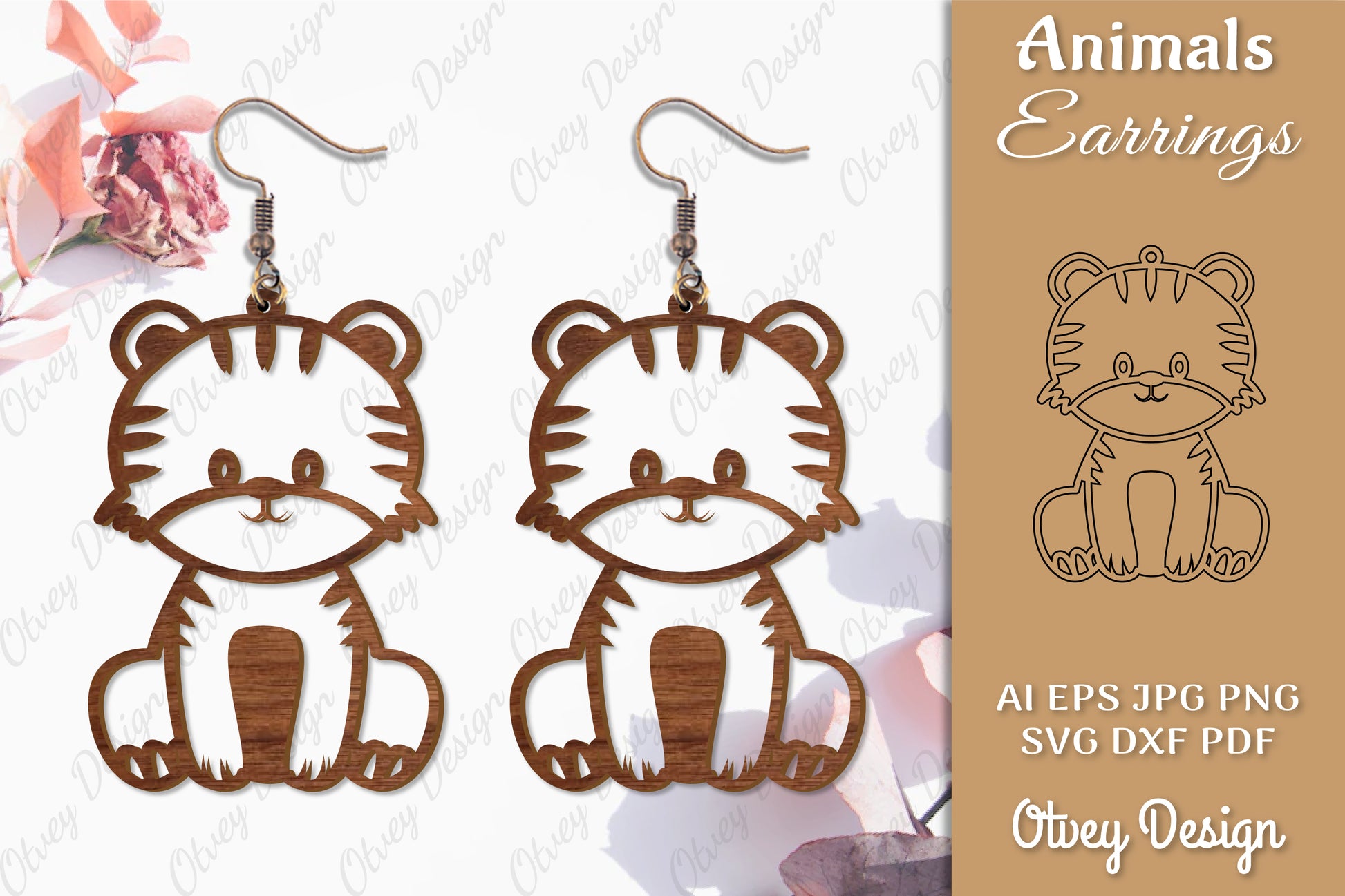 Animal Earrings SVG Bundle 11 - CraftNest - Digital Crafting and Art