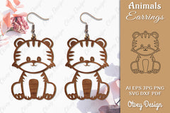 Animal Earrings SVG Bundle 11 - CraftNest - Digital Crafting and Art