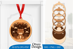 Animals 3D Ornament Layered Lasercut SVG Bundle 6 - CraftNest - Digital Crafting and Art