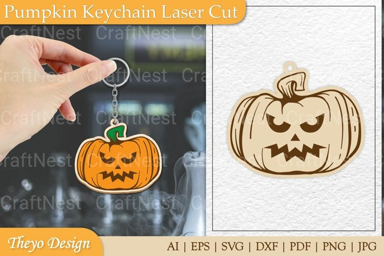 Pumpkin Keychain SVG Bundle