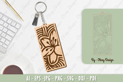 Flower Keychain Laser Cut SVG Bundle 6 - CraftNest - Digital Crafting and Art