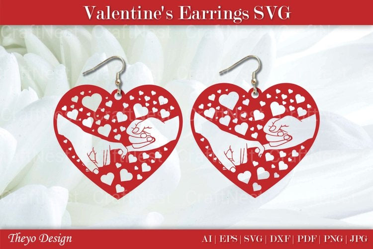 Valentine Earrings SVG Bundle