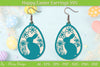 Easter Bunny Earring SVG Layered Bundle