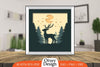 Christmas Deer 3D Shadowbox Layered SVG Bundle