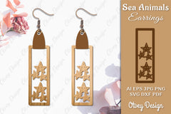Earrings Sea Animals Laser Cut SVG Bundle 11 - CraftNest - Digital Crafting and Art