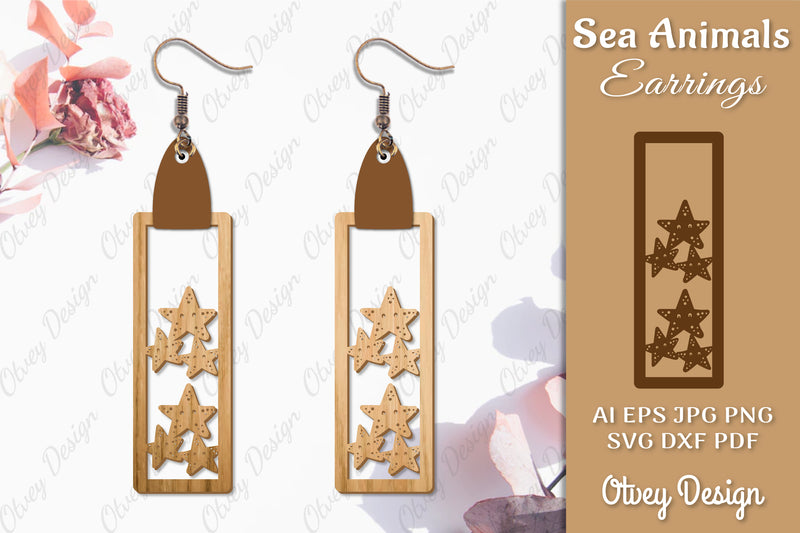 Earrings Sea Animals Laser Cut SVG Bundle 11 - CraftNest - Digital Crafting and Art