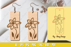 Flower Earring Laser Cut SVG Bundle 146 - CraftNest - Digital Crafting and Art