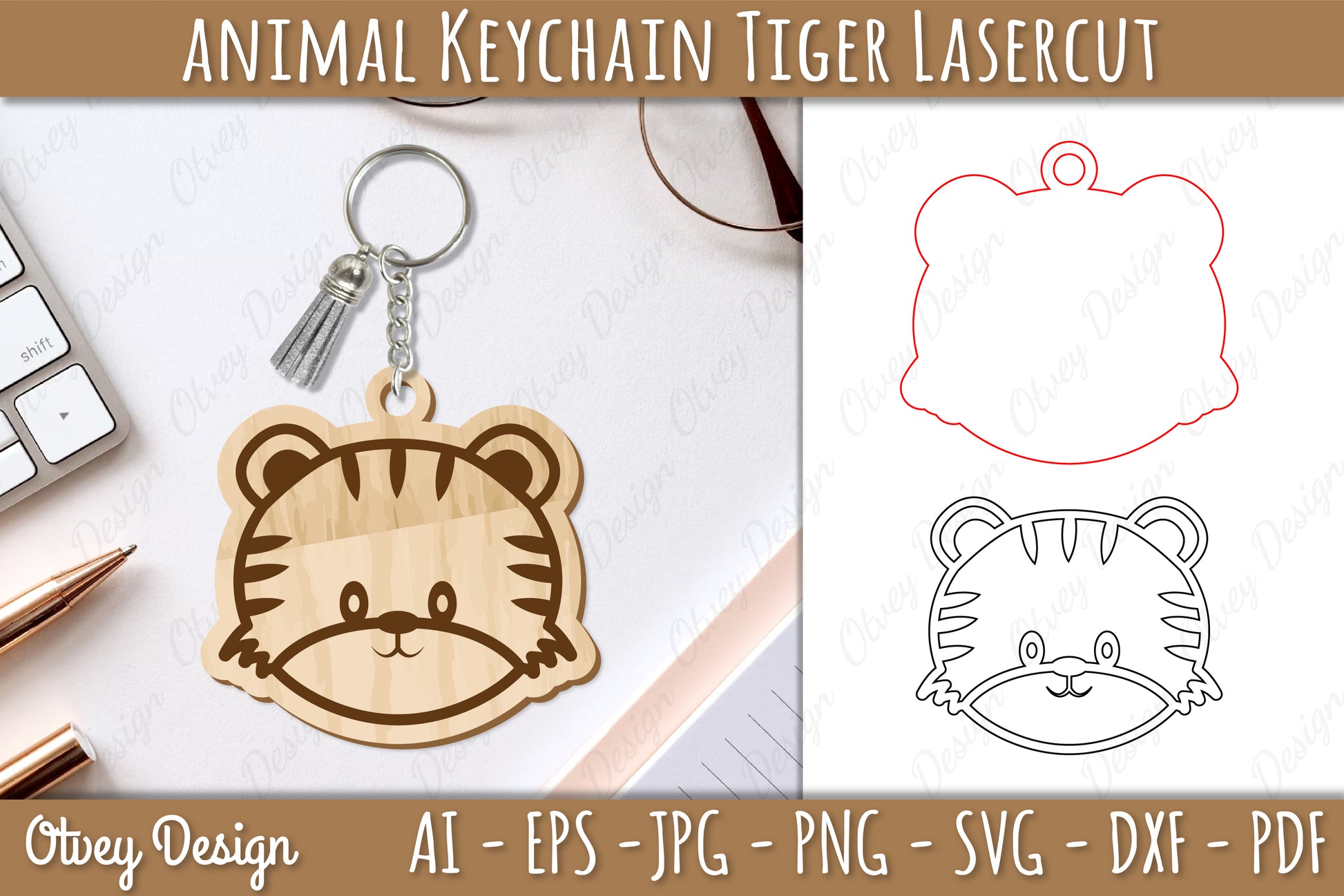 Head Animals Keychain SVG Bundle 8 - CraftNest - Digital Crafting and Art