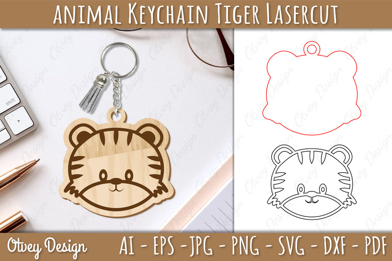 Head Animals Keychain SVG Bundle 8 - CraftNest - Digital Crafting and Art