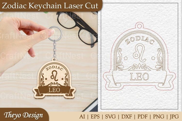 Zodiac Keychain SVG Bundle