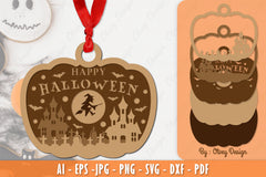 Halloween Ornament Lasercut SVG Bundle 6 - CraftNest - Digital Crafting and Art