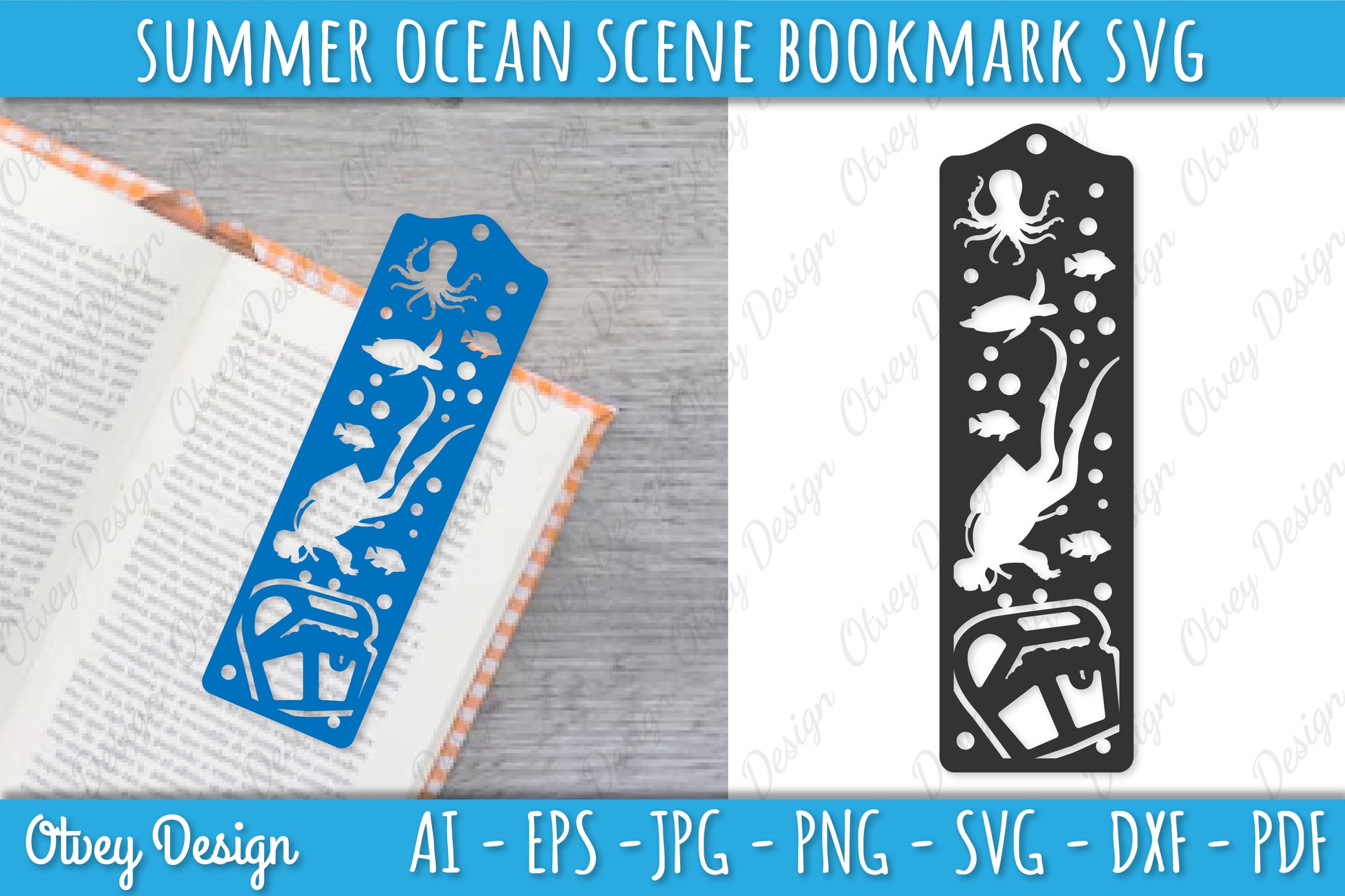 Summer Beach Bookmark SVG Bundle 5 - CraftNest - Digital Crafting and Art