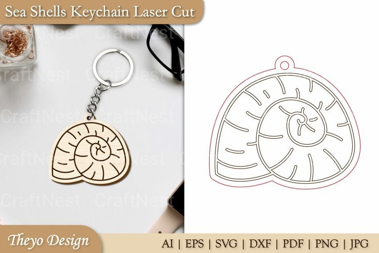 Sea Shells Keychain SVG Bundle