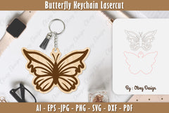 Butterfly Keychain Lasercut SVG Bundle 28 - CraftNest - Digital Crafting and Art