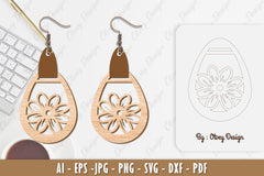 Flower Earring SVG Bundle 68 - CraftNest - Digital Crafting and Art