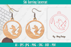 Ski Earring Lassercut SVG Bundle 5 - CraftNest - Digital Crafting and Art