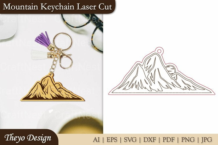Mountain Key Chain SVG Bundle