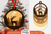 Christmas Deer 3D Ornament Layered Lasercut SVG Bundle