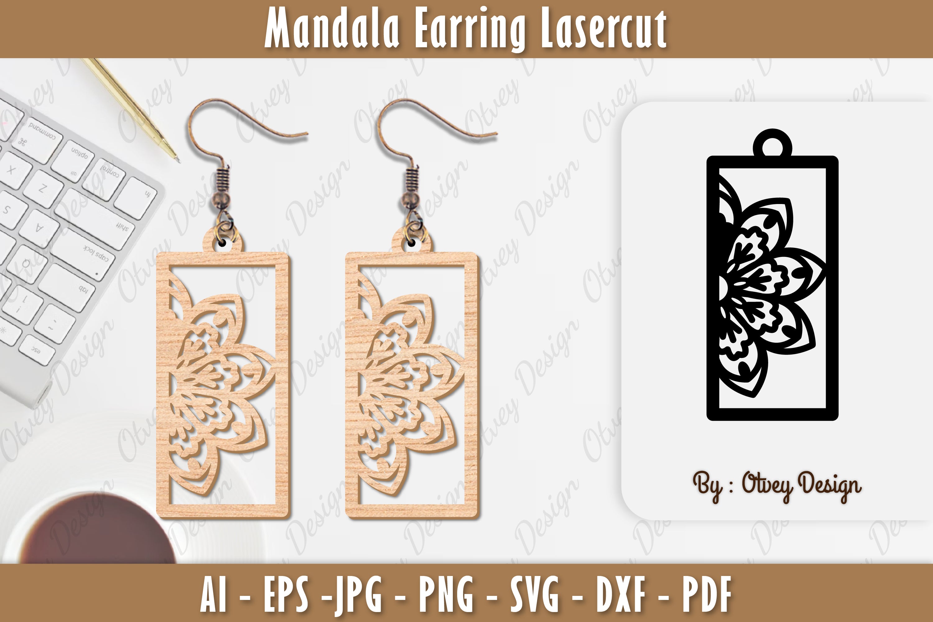 Earring Mandala SVG Bundle 6 - CraftNest - Digital Crafting and Art