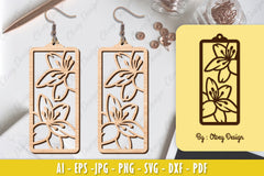 Flower Earring Laser Cut SVG Bundle 116 - CraftNest - Digital Crafting and Art