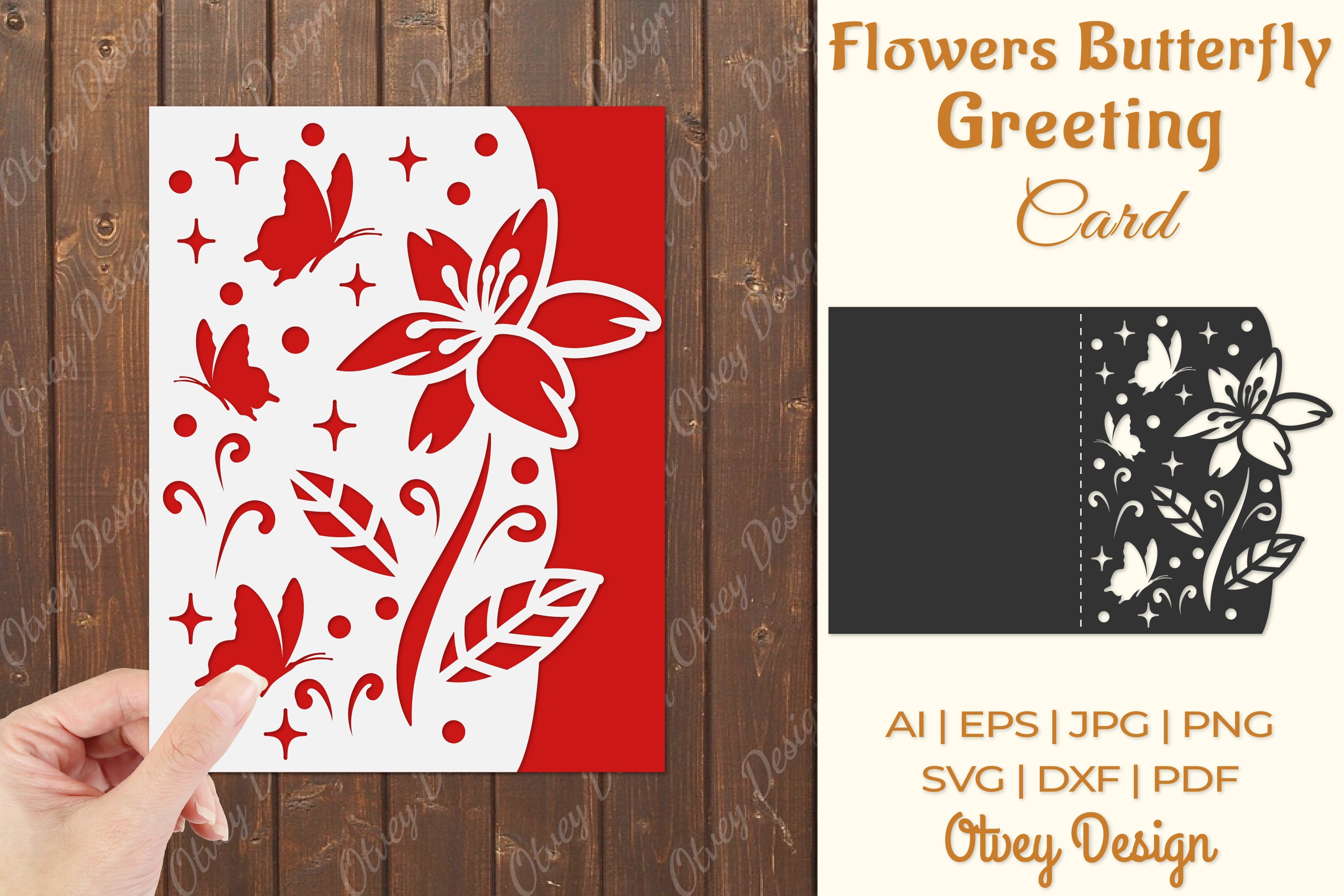 Butterfly and Flowers Card Cover Paper Cut SVG Bundle 6 - CraftNest - Digital Crafting and Art