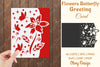 Butterfly and Flowers Card Cover Paper Cut SVG Bundle