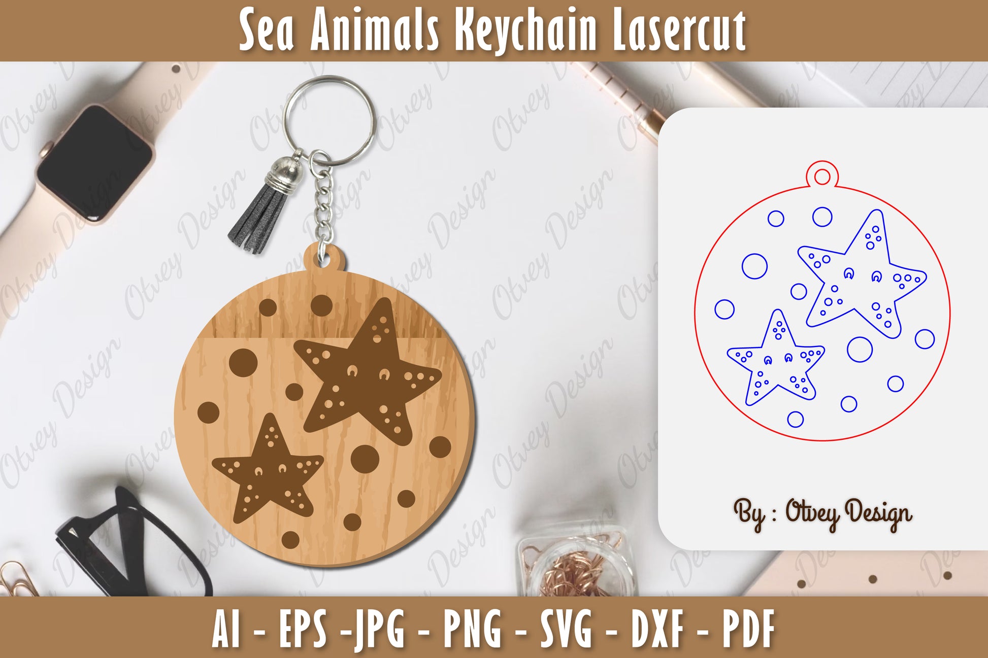 Keychain Sea Animals Laser Cut SVG Bundle 20 - CraftNest - Digital Crafting and Art