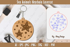 Keychain Sea Animals Laser Cut SVG Bundle 20 - CraftNest - Digital Crafting and Art