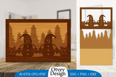 Snowman Layered Lasercut SVG Bundle 6 - CraftNest - Digital Crafting and Art