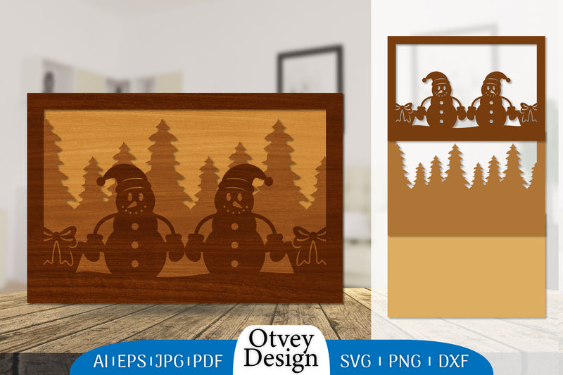 Snowman Layered Lasercut SVG Bundle 6 - CraftNest - Digital Crafting and Art