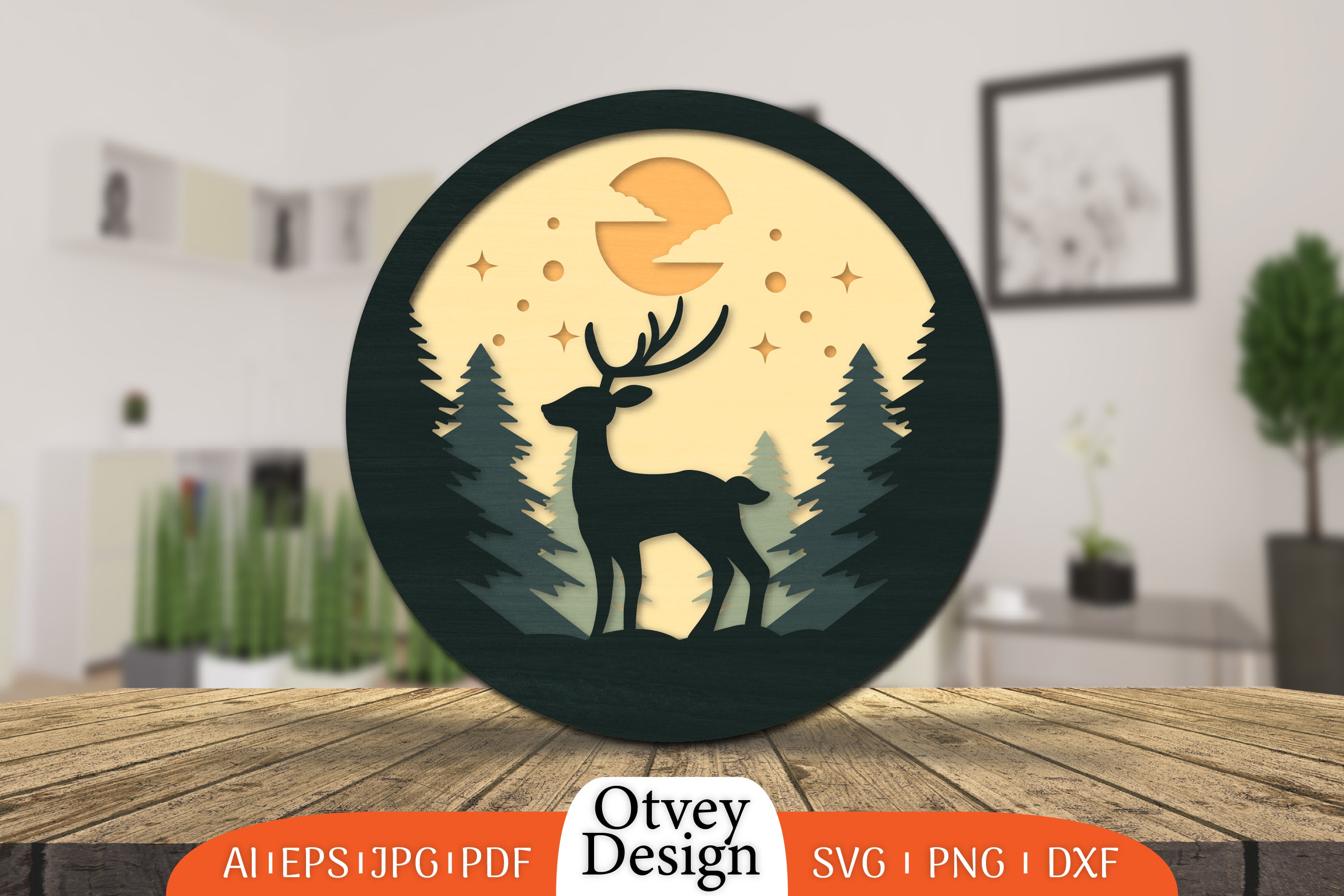 Christmas Deer 3D Layered Lasercut SVG Bundle 2 - CraftNest - Digital Crafting and Art