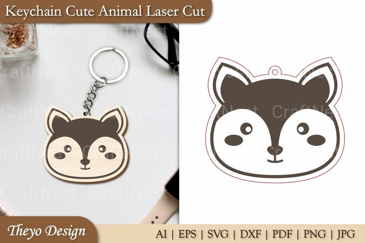 Cute Animal Keychain SVG Bundle
