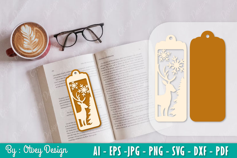 Deer Bookmark SVG Bundle 6 - CraftNest - Digital Crafting and Art