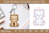 Tiger Animal Keychain SVG Bundle