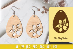 Flower Earring Laser Cut SVG Bundle 66 - CraftNest - Digital Crafting and Art