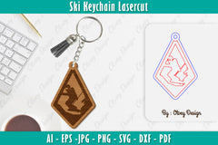 Ski Keychain Lasercut SVG Bundle 10 - CraftNest - Digital Crafting and Art